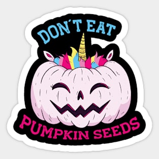 Don´t eat Pumpkin Seeds Costumes for a Pregnant Halloween Sticker